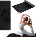 Gaiam Dry-Grip Yoga Mat - 5mm Thick Non-Slip Exercise & Fitness Mat for Standard or Hot Yoga, Pilates and Floor Workouts - Cushioned Support, Non-Slip Coat - 68 x 24 Inches