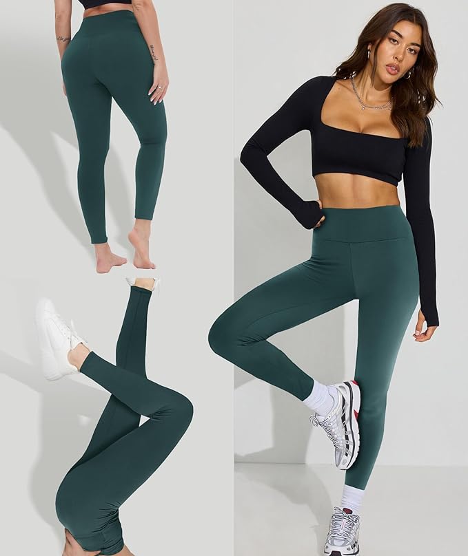 GAYHAY High Waisted Leggings for Women - Soft Opaque Slim Tummy Control Printed Pants for Running Cycling Yoga