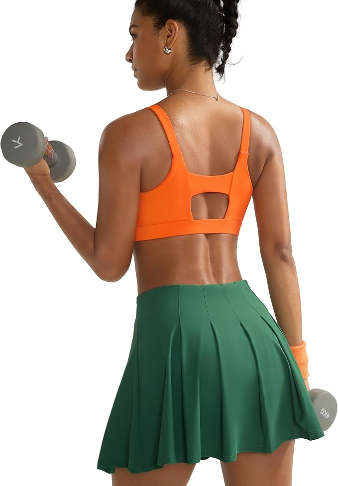 RUNNING GIRL Sports Bra for Women High Support, Molded Cup High Impact Sports Bras with Sewn in Pads