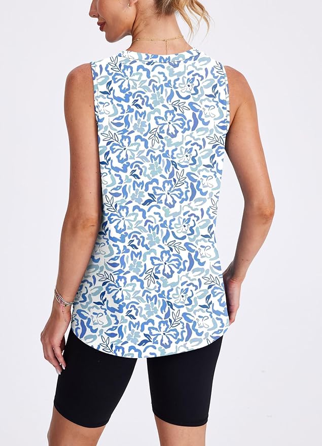 Womens Workout Tank Tops Lightweight Sleeveless Shirts for Women Loose Fit Tops for Athletic Running Tennis Yoga