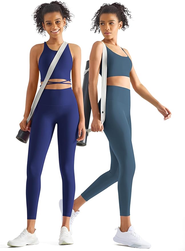 3 Pack Leggings with Pockets for Women,Butt Lift High Waisted Tummy Control Workout Yoga Pants Reg & Plus Size