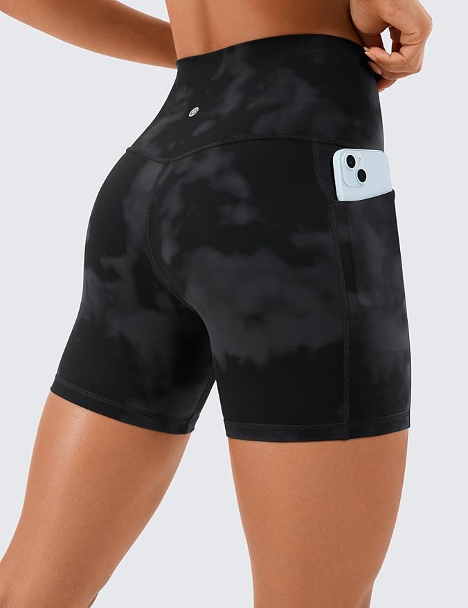 CRZ YOGA Women's Hugged Feeling Compression Leggings - Thick High Waisted Workout Leggings 25"