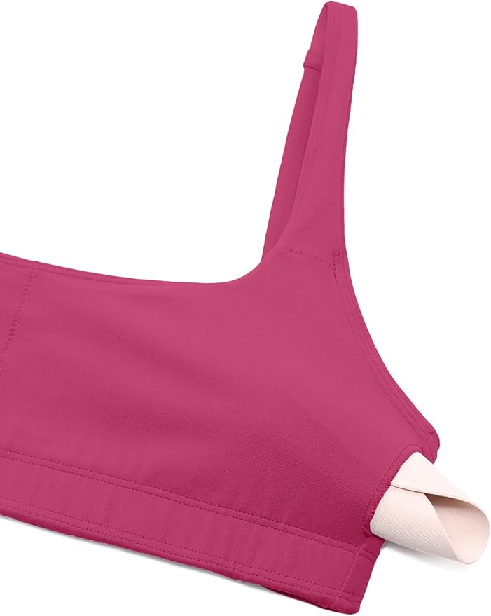 CRZ YOGA Butterluxe Square Neck Spaghetti Strap Sports Bras for Women - Low Coverage Yoga Wireless Padded Cami Crop Top