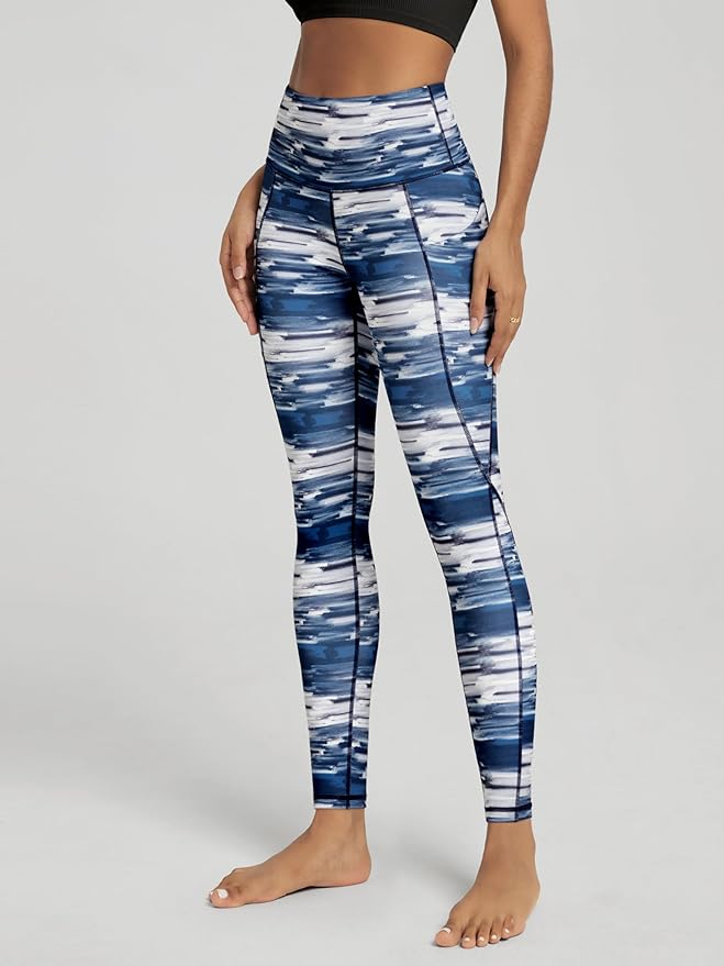 ODODOS Women's High Waisted Yoga Leggings with Pockets, Tummy Control Non See Through Workout Athletic Running Yoga Pants