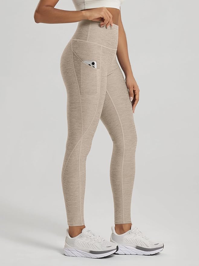 ODODOS Women's High Waisted Yoga Leggings with Pockets, Tummy Control Non See Through Workout Athletic Running Yoga Pants