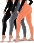 3 Pack Leggings for Women-No See-Through High Waisted Tummy Control Yoga Pants Workout Running Legging