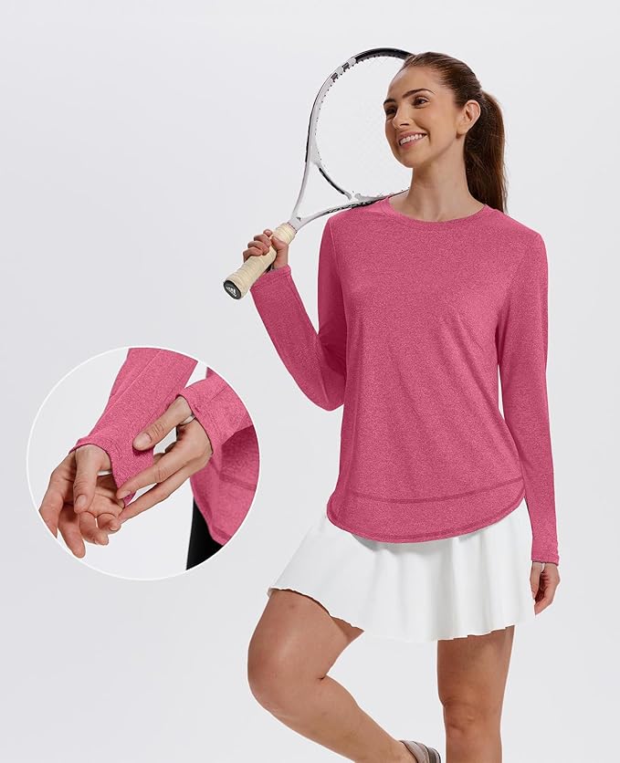 XIEERDUO Women's Workout Tops Long Sleeve Quick Dry Shirts for Hiking Running S-3XL