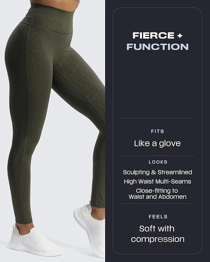 Aoxjox High Waisted Workout Leggings for Women Trinity Yoga Pants 26.5"