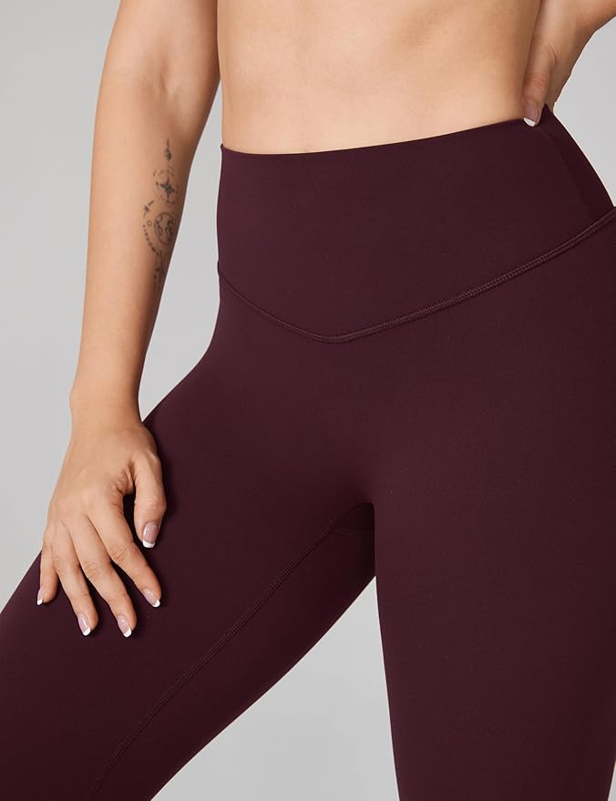 UNISSU Hugcurve No Front Seam High Waisted Workout Leggings for Women Buttery Soft Yoga Pants Gym Athletic Tights - 25''