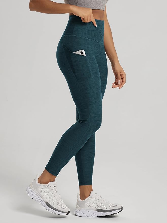 ODODOS Women's High Waisted Yoga Leggings with Pockets, Tummy Control Non See Through Workout Athletic Running Yoga Pants