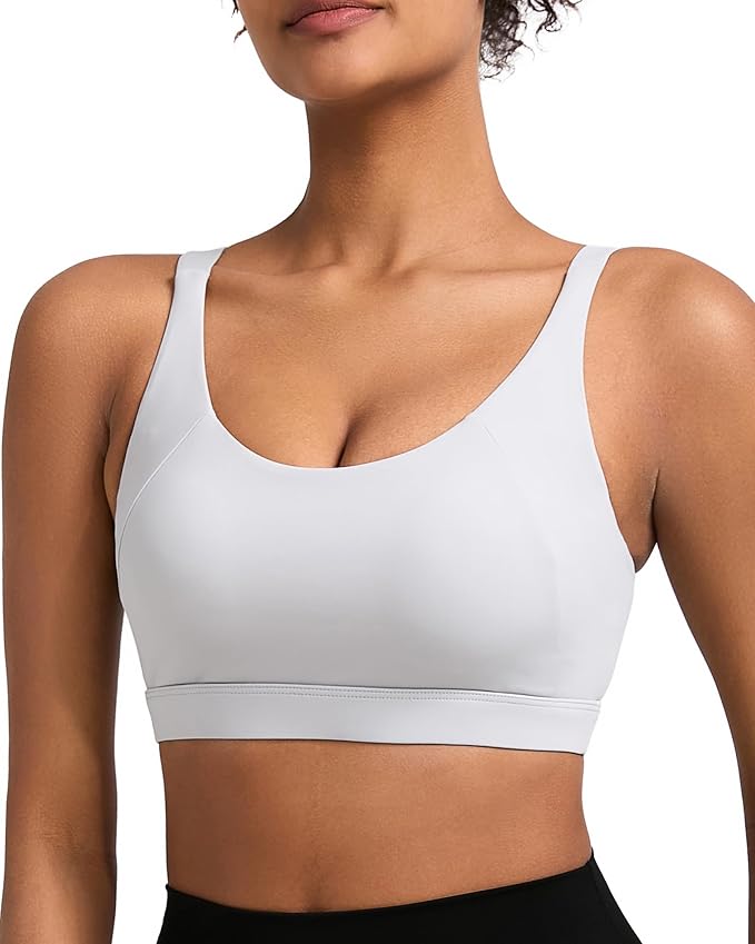 RUNNING GIRL Sports Bra for Women High Support, Molded Cup High Impact Sports Bras with Sewn in Pads