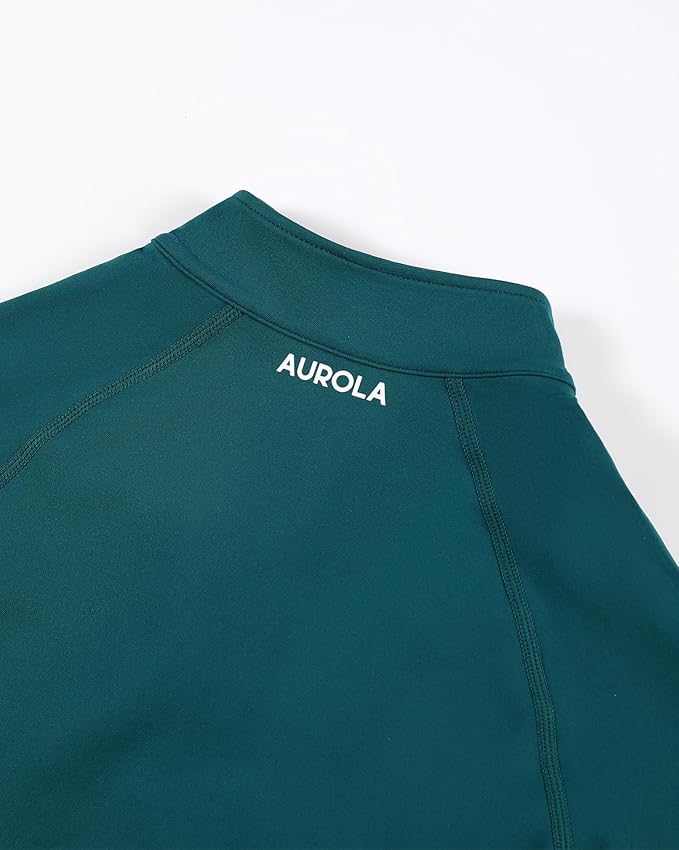 AUROLA Influence Athletic Workout Jacket for Women, Lightweight Slim Fit Full Zip Running Yoga Sports Jacket with Thumb Holes