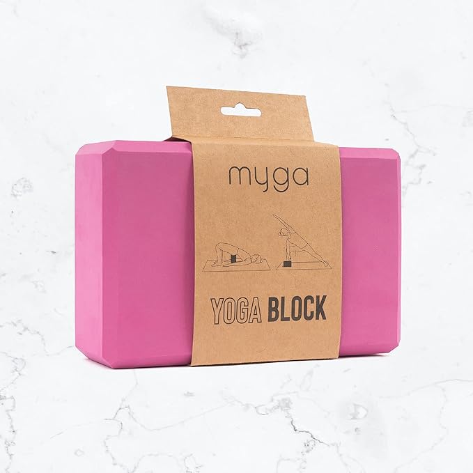 MYGA Yoga Block,Lightweight EVA Foam Yoga Brick,High Density Non-Slip Block for Yoga Poses, Pilates, Balance and Flexibility