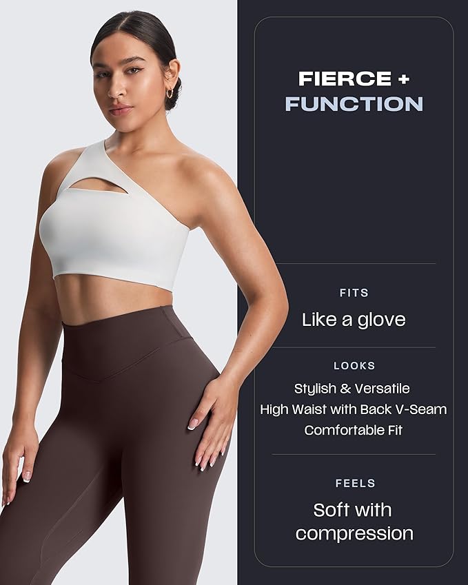 Aoxjox High Waisted Workout Leggings for Women Tummy Control Buttery Soft Yoga Metamorph Deep V Pants 26"