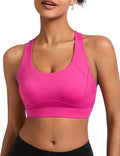 RUNNING GIRL Sports Bras for Women High Support,Racerback High Impact Grey Sports Bra Moulded Cup Workout Bra Push up