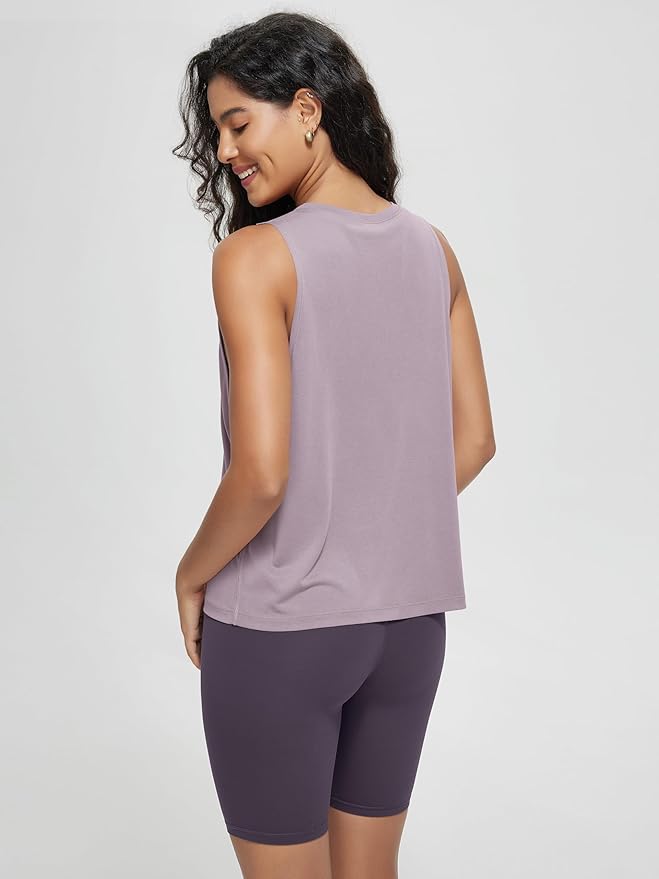 ODODOS 3-Pack Loose Tank Tops for Women Sleeveless Gym Athletic Workout Tops Yoga Shirts