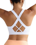 RUNNING GIRL Sports Bra for Women, Molded Cup High Impact Sports Bras for Women with Sewn in Pads