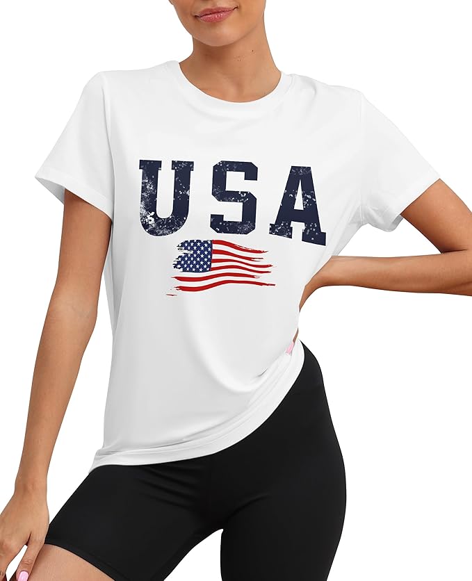 KevaMolly Workout Tops for Women UPF50+ Breathable Loose Fit Yoga T Shirts Short Sleeve Running Gym Athletic Tee Top