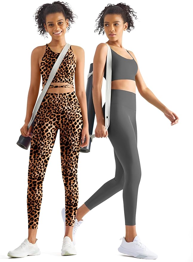 3 Pack Leggings with Pockets for Women,Butt Lift High Waisted Tummy Control Workout Yoga Pants Reg & Plus Size