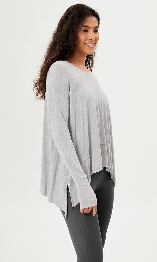 ODODOS Women's Modal Soft Long Sleeve Tee with Thumb Hole Athletic Gym Workout Tops Yoga Shirts