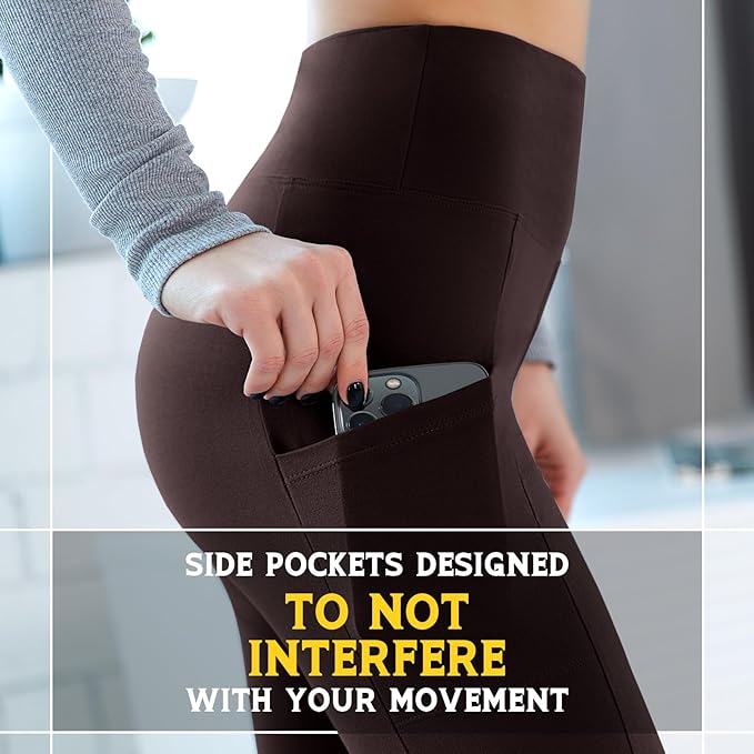 Walifrey Leggings with Pockets for Women, High Waisted Buttery Soft Womens Leggings for Gym Yoga Workout