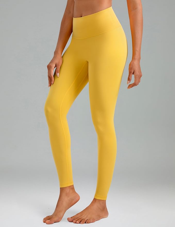 Colorfulkoala Dreamlux No Front Seam Leggings for Women 25"/28" Inseam, High Waisted Buttery Soft Yoga Pants
