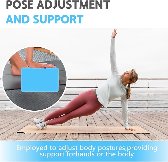 9"x6"x3" Yoga Blocks, Soft Non-Slip Surface Premium Foam Blocks, Supportive, Lightweight, Odor Resistant, Yoga Accessories for Pilates Meditation General Fitness Stretching Toning