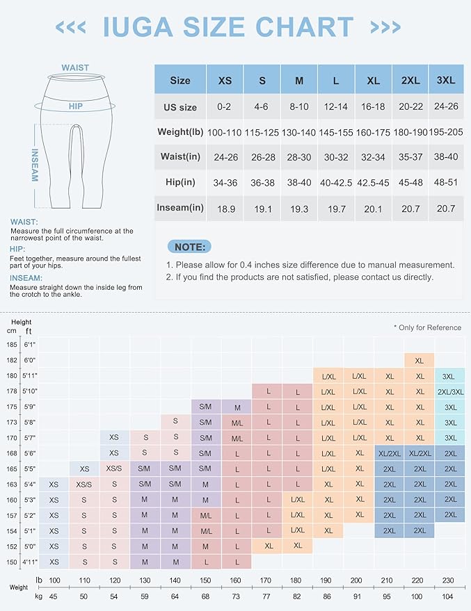 IUGA High Waisted Yoga Pants for Women with Pockets Capri Leggings for Women Workout Leggings for Women Yoga Capris
