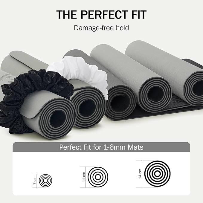 Slim Panda Yoga Mat Scrunchie,Style & Cute Mat Holder,Stretchable Velvet Fabric Fit All Standard Yoga Mats (mat not included)