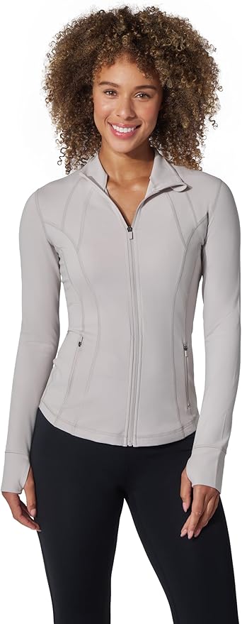 Yogalicious Womens Ultra Soft Lightweight Full Zip Yoga Jacket with Pockets