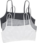 Hanes Women's String Bralette Pack, 3-Pack, Cotton Sports Bralette Bras for Women, Solid or Assorted Wireless Bras