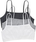 Hanes Women's String Bralette Pack, 3-Pack, Cotton Sports Bralette Bras for Women, Solid or Assorted Wireless Bras