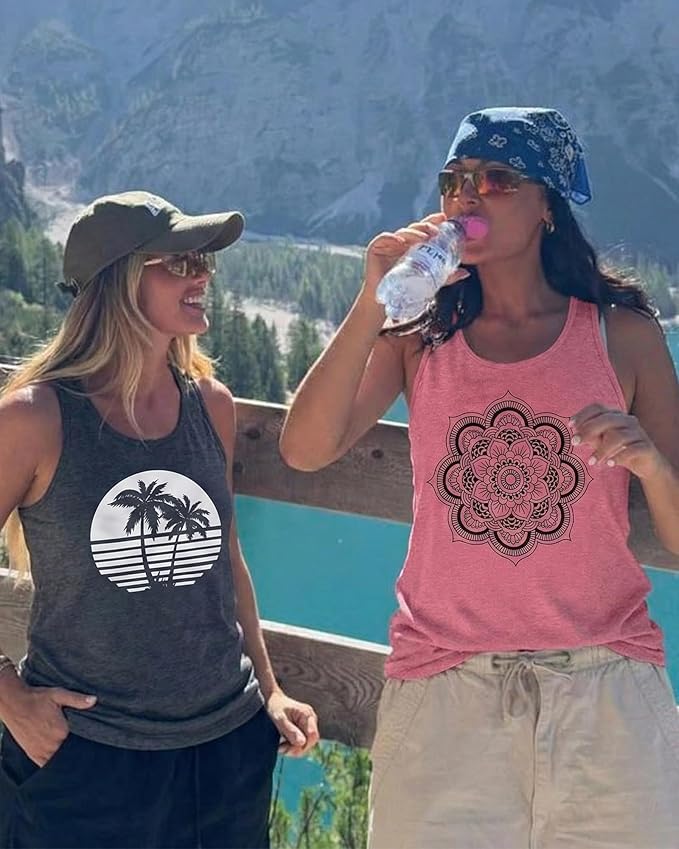 JILUVIN Tank Tops for Women Racerback Summer Sleeveless Casual Graphic Basic Top Shirts 2026