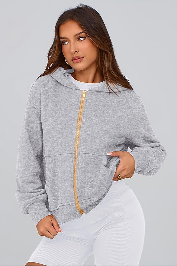 PRETTYGARDEN Hoodies for Women Sweatshirt Zip Up Hoodie Fall Fashion 2026 Trendy Long Sleeve Jackets Winter Clothing Outfits