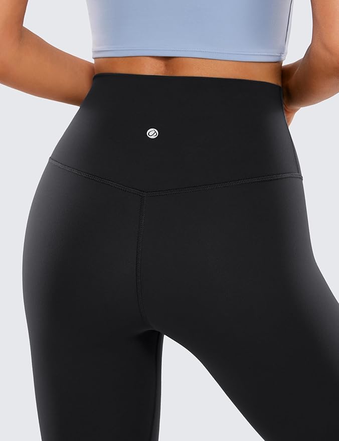 CRZ YOGA Brushed Naked Feeling Workout Leggings 25" - High Waisted Gym Compression Tummy Control Womens Yoga Pants