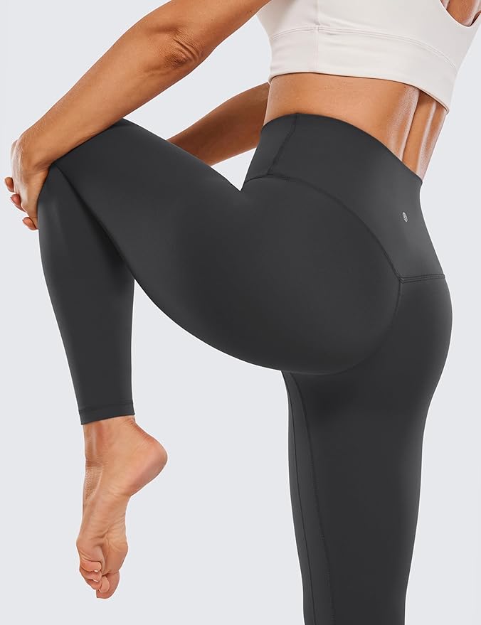 CRZ YOGA Womens Butterluxe High Waisted Yoga Leggings 28" - Double Seamed Buttery Soft Comfy Athletic Gym Workout Pants