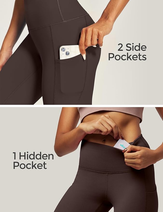 IUGA High Waist Yoga Pants with Pockets, Leggings for Women Tummy Control, Workout Leggings for Women 4 Way Stretch