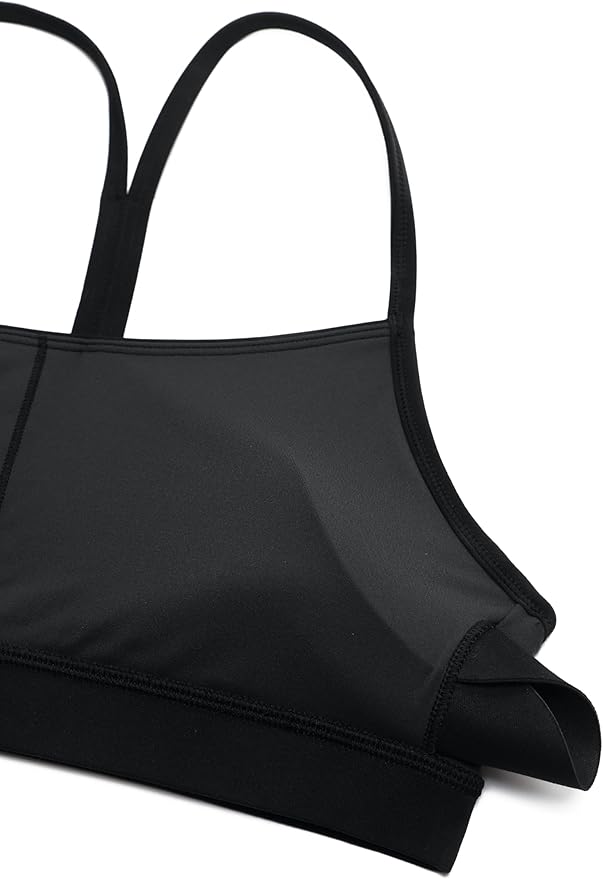 CRZ YOGA Butterluxe Y Back Sports Bras for Women - Padded Racerback Low Impact Spaghetti Thin Strap Workout Yoga Top