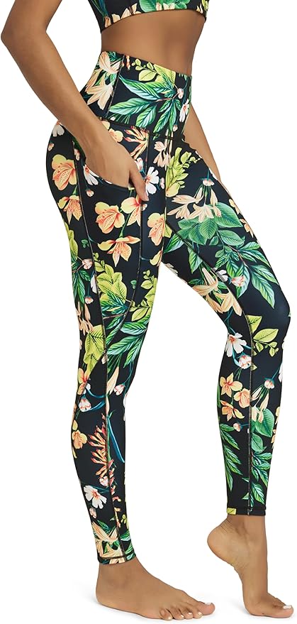 ODODOS Women's High Waisted Yoga Leggings with Pockets, Tummy Control Non See Through Workout Athletic Running Yoga Pants
