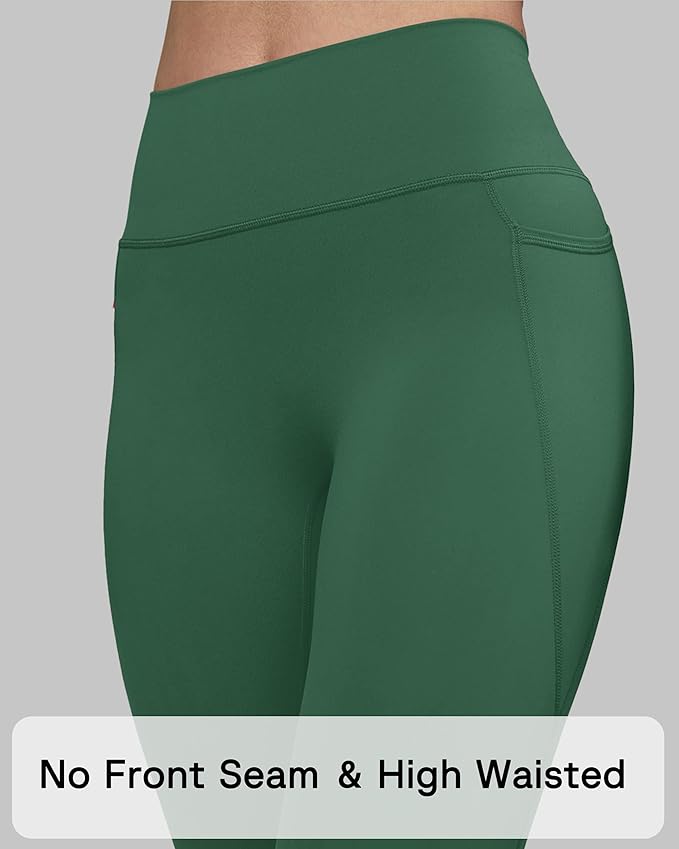 Unthewe Naked-Feel No Front Seam Leggings for Women - High Waisted Buttery Soft Workout Yoga Pants 25"