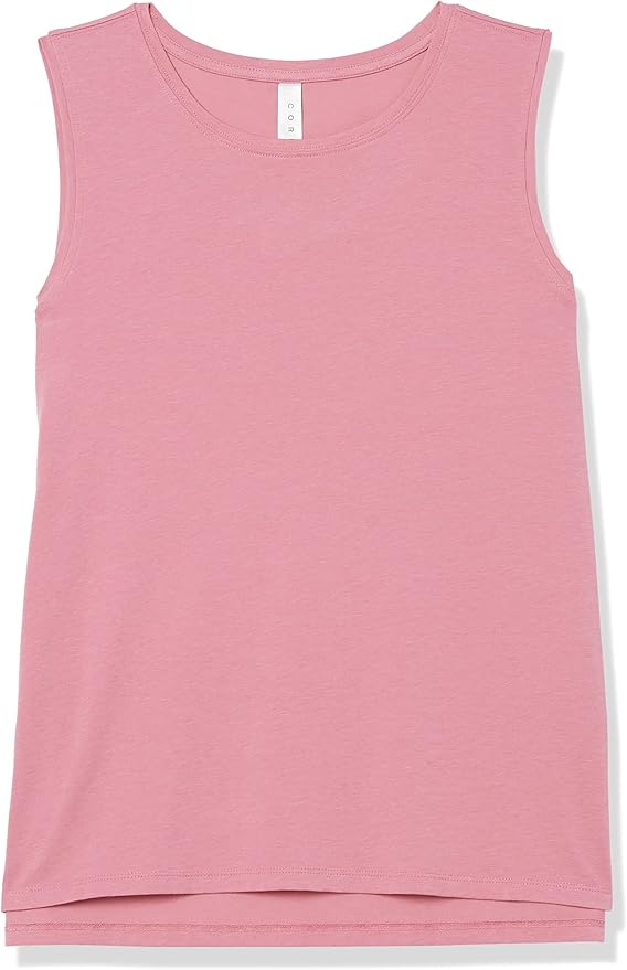 Amazon Essentials Women's Soft Cotton Relaxed-Fit Workout Tank Top (Available in Plus Size)
