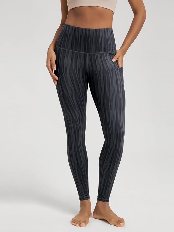 ODODOS Women's High Waisted Yoga Leggings with Pockets, Tummy Control Non See Through Workout Athletic Running Yoga Pants