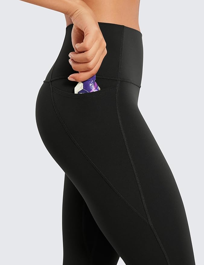 CRZ YOGA Butterluxe Workout Capri Leggings Pockets 21" - High Waisted Gym Athletic Womens Crop Yoga