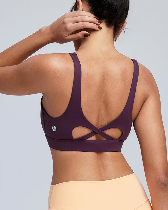 RUNNING GIRL Sports Bra for Women High Support, Molded Cup High Impact Sports Bras with Sewn in Pads Workout Running Bra