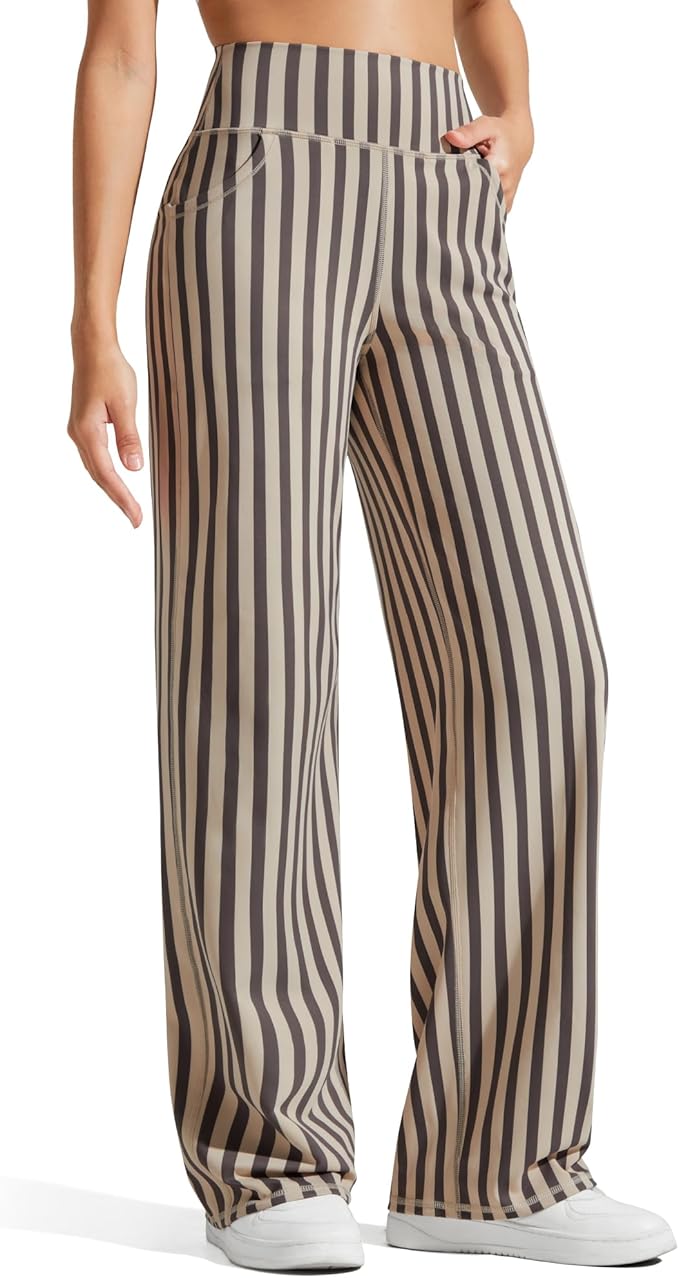 Promover Wide Leg Pants Woman Yoga Pants with Pockets Stretch Loose Casual Lounge Sweatpants Petite/Regular/Tall
