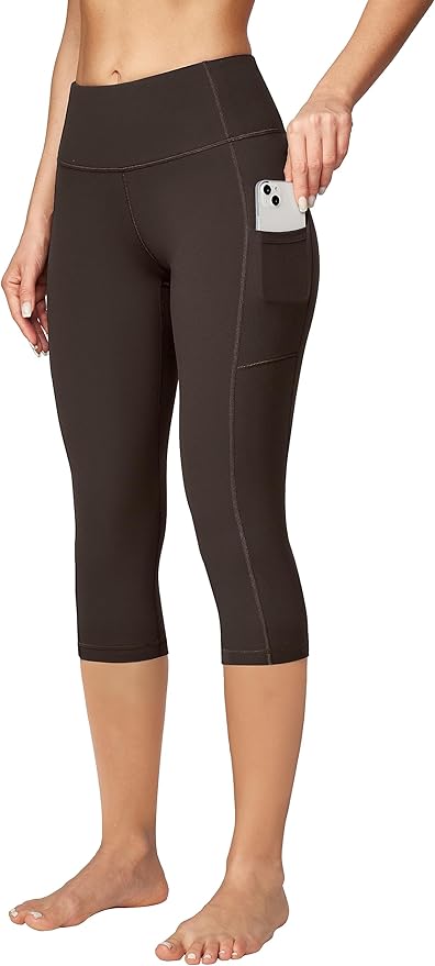 Ewedoos Capri Leggings for Women High Waisted Yoga Pants with Pockets for Women Tummy Control Workout Leggings Yoga Capris