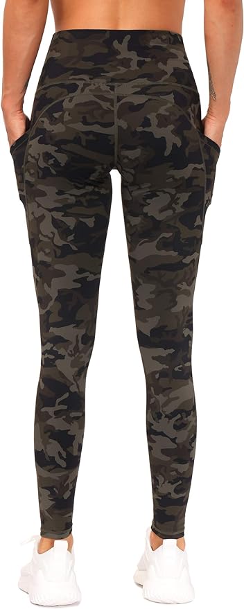THE GYM PEOPLE Thick High Waist Yoga Pants with Pockets, Tummy Control Workout Running Yoga Leggings for Women