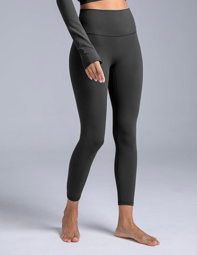 Colorfulkoala Dreamlux No Front Seam Leggings for Women 25"/28" Inseam, High Waisted Buttery Soft Yoga Pants