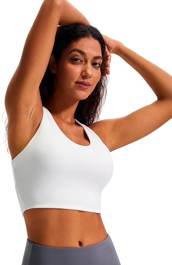 Sports Bras for Women Criss-Cross Back Padded Workout Tank Tops Medium Support Crop Tops for Women