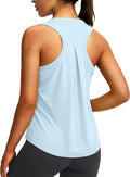 Women's Workout Tops Racerback Athletic Tank Tops Sleeveless Loose Fit Yoga Running Gym Shirts for Women